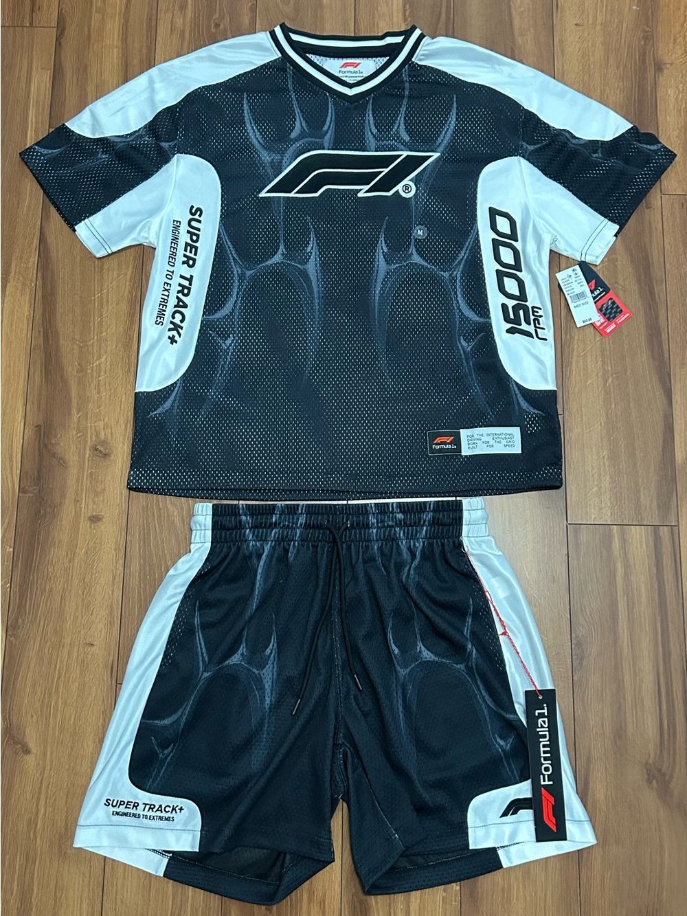 NWT Formula 1 X Pacsun RD1 Matching Set Mesh Jersey & Mesh Shorts Size M Racing